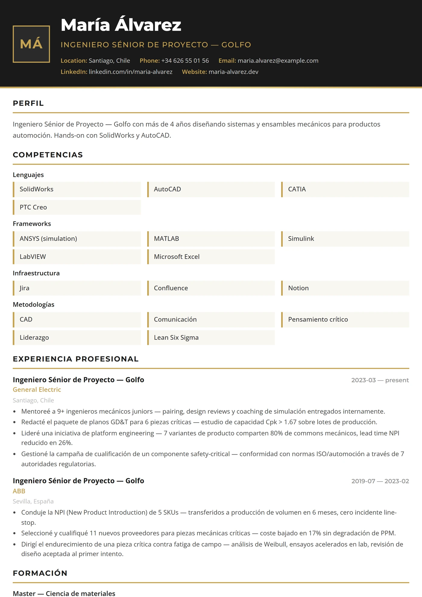Dubái — Plantillas de CV