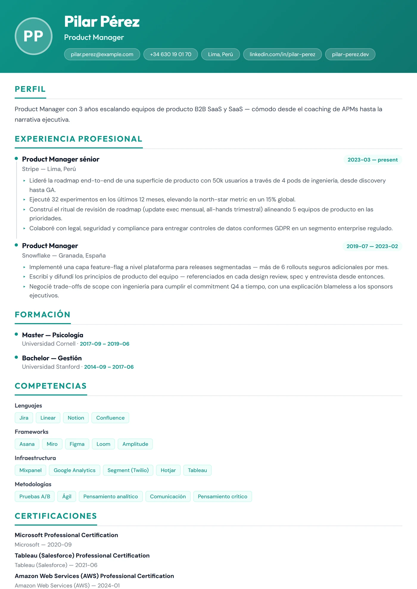 Francia Moderno — Plantillas de CV