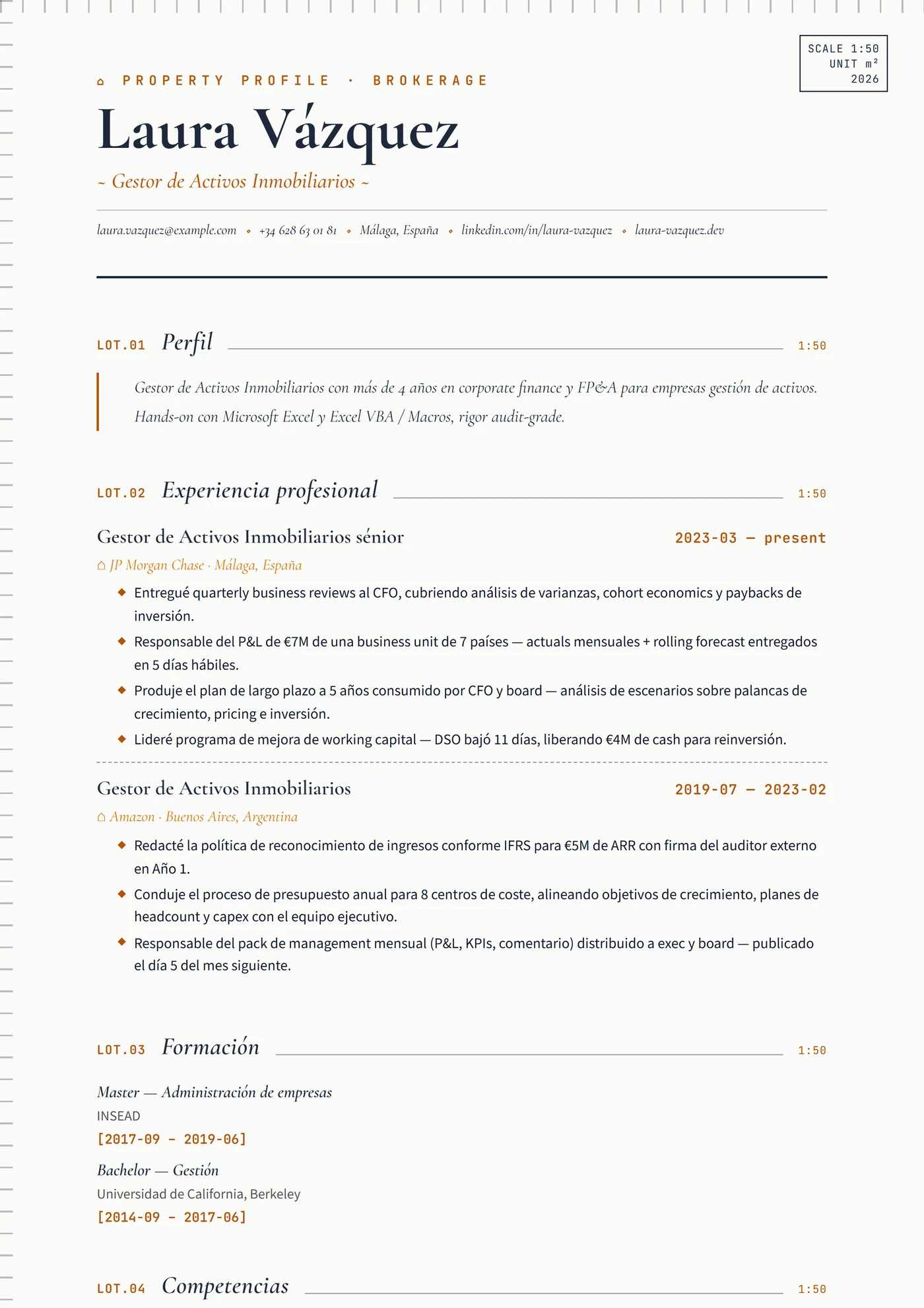 Industria — Inmobiliario — Plantillas de CV