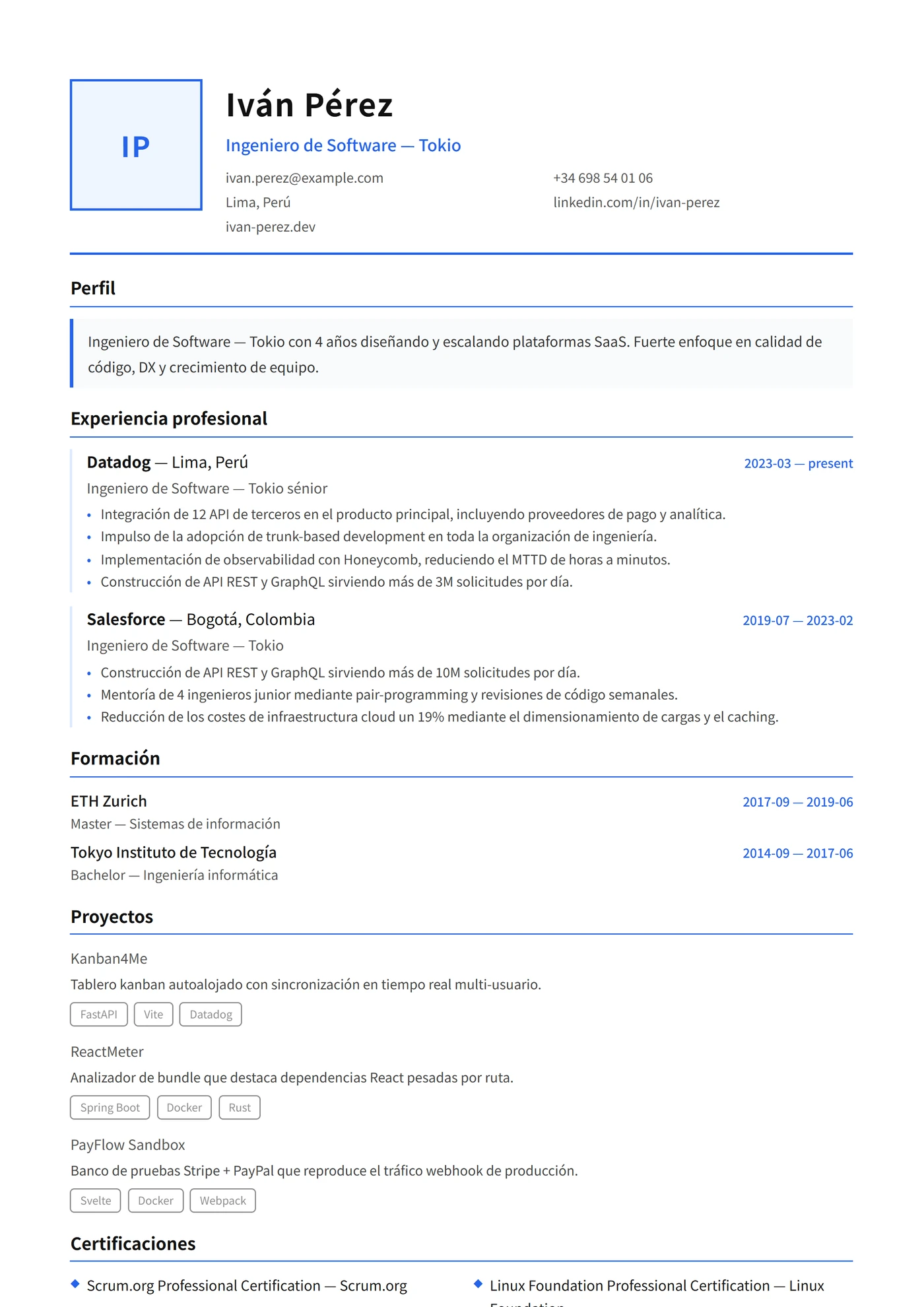 Japón Moderno — Plantillas de CV