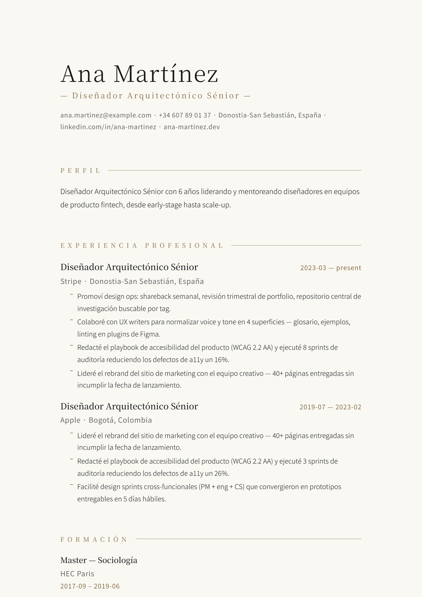 Minimal Japandi — Plantillas de CV