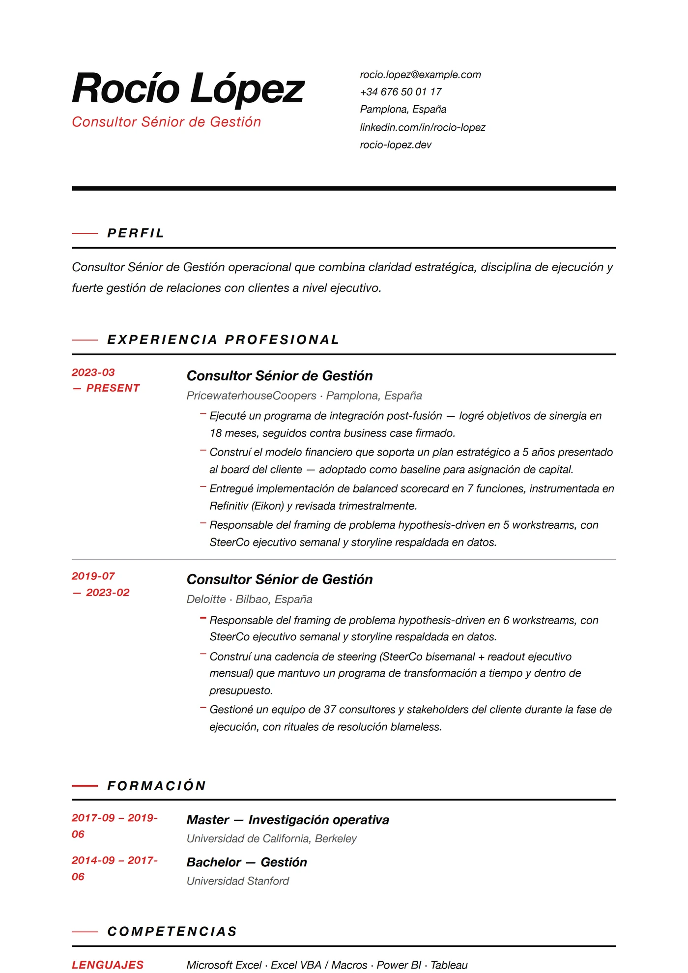 Moderno Cuadrícula Suiza — Plantillas de CV