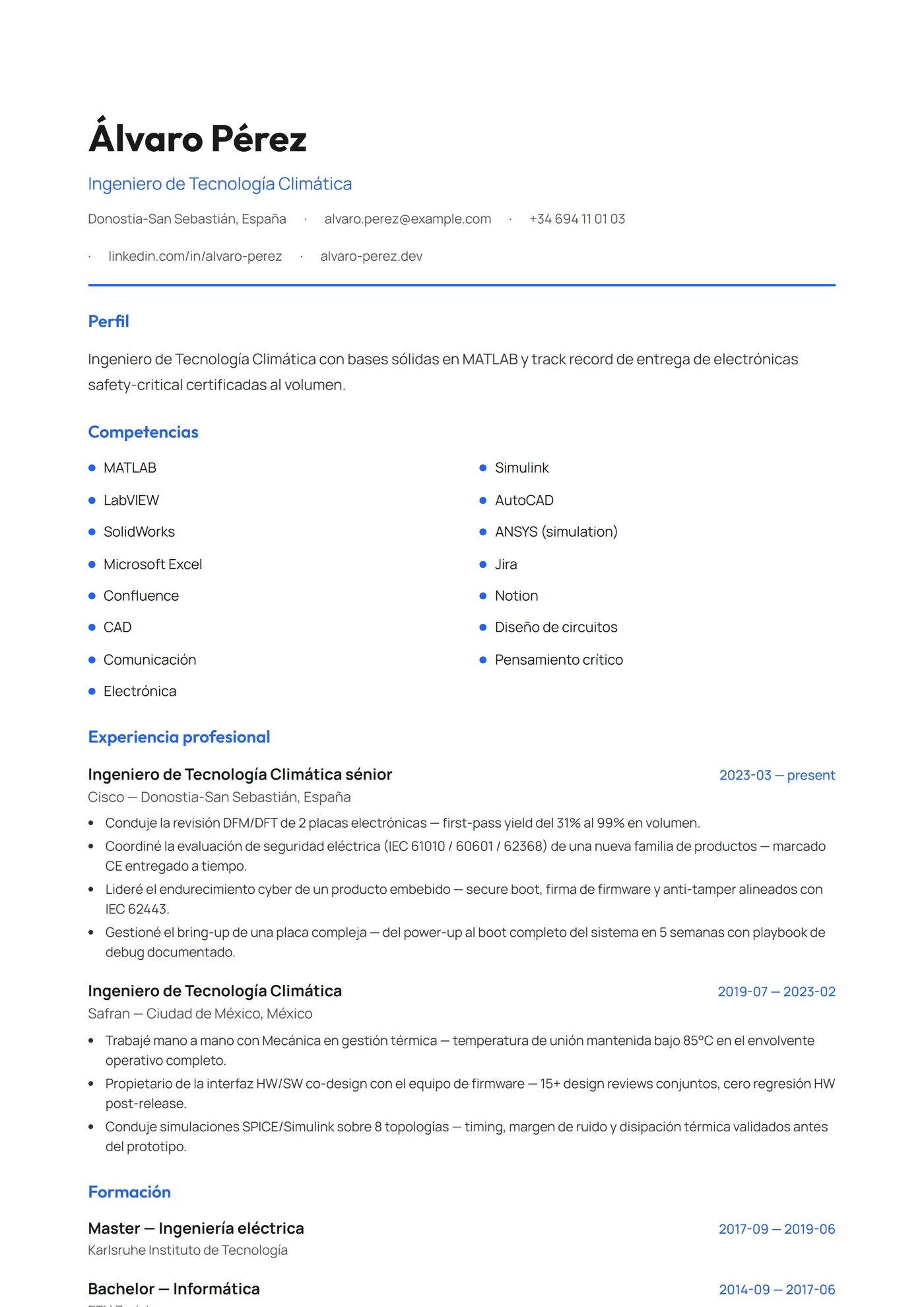 Escandinavia Moderno — Plantillas de CV