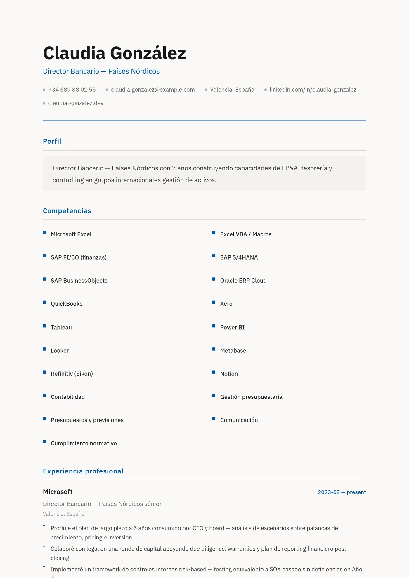 Escandinavia — Plantillas de CV