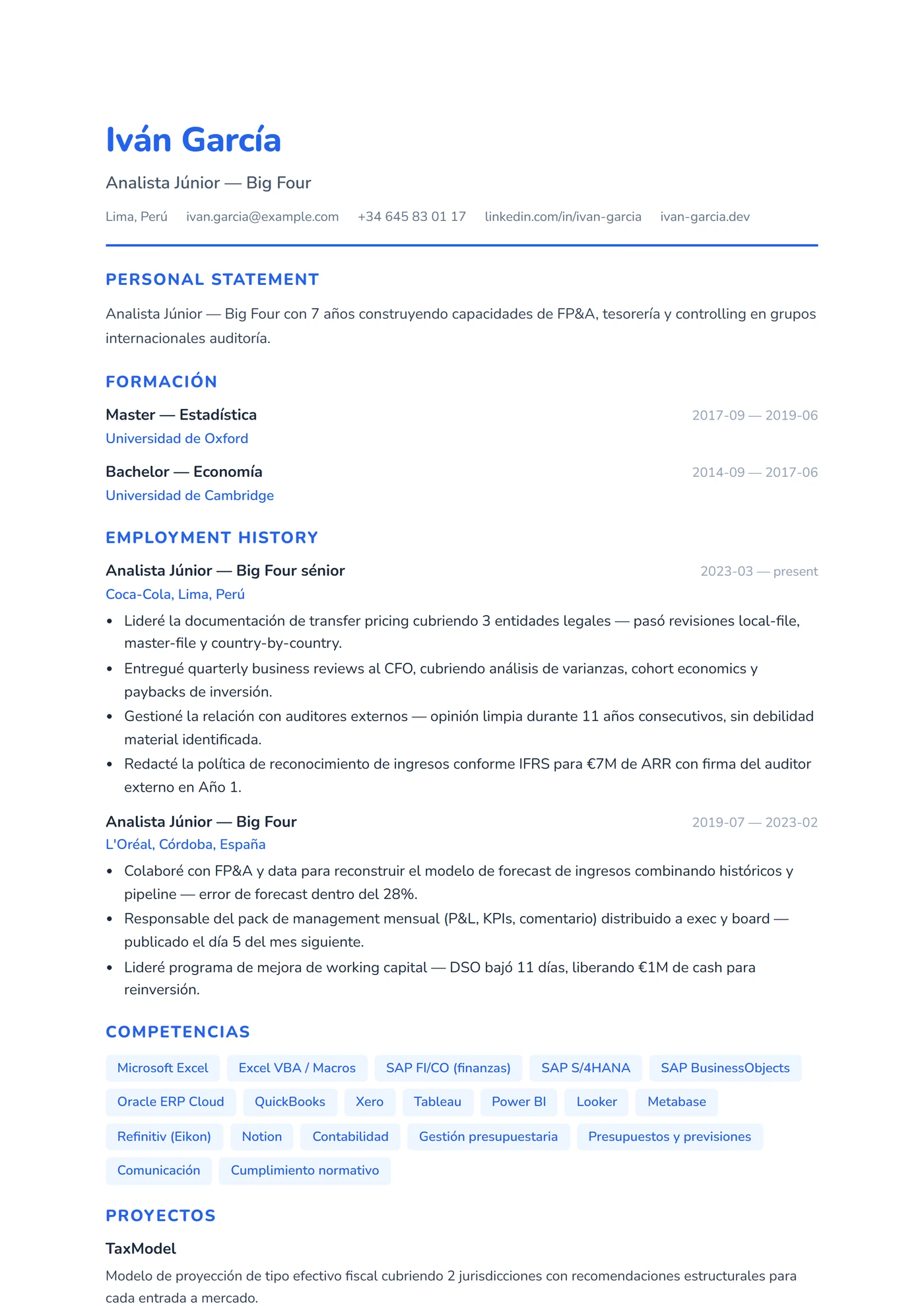 UK Recién Graduado — Plantillas de CV