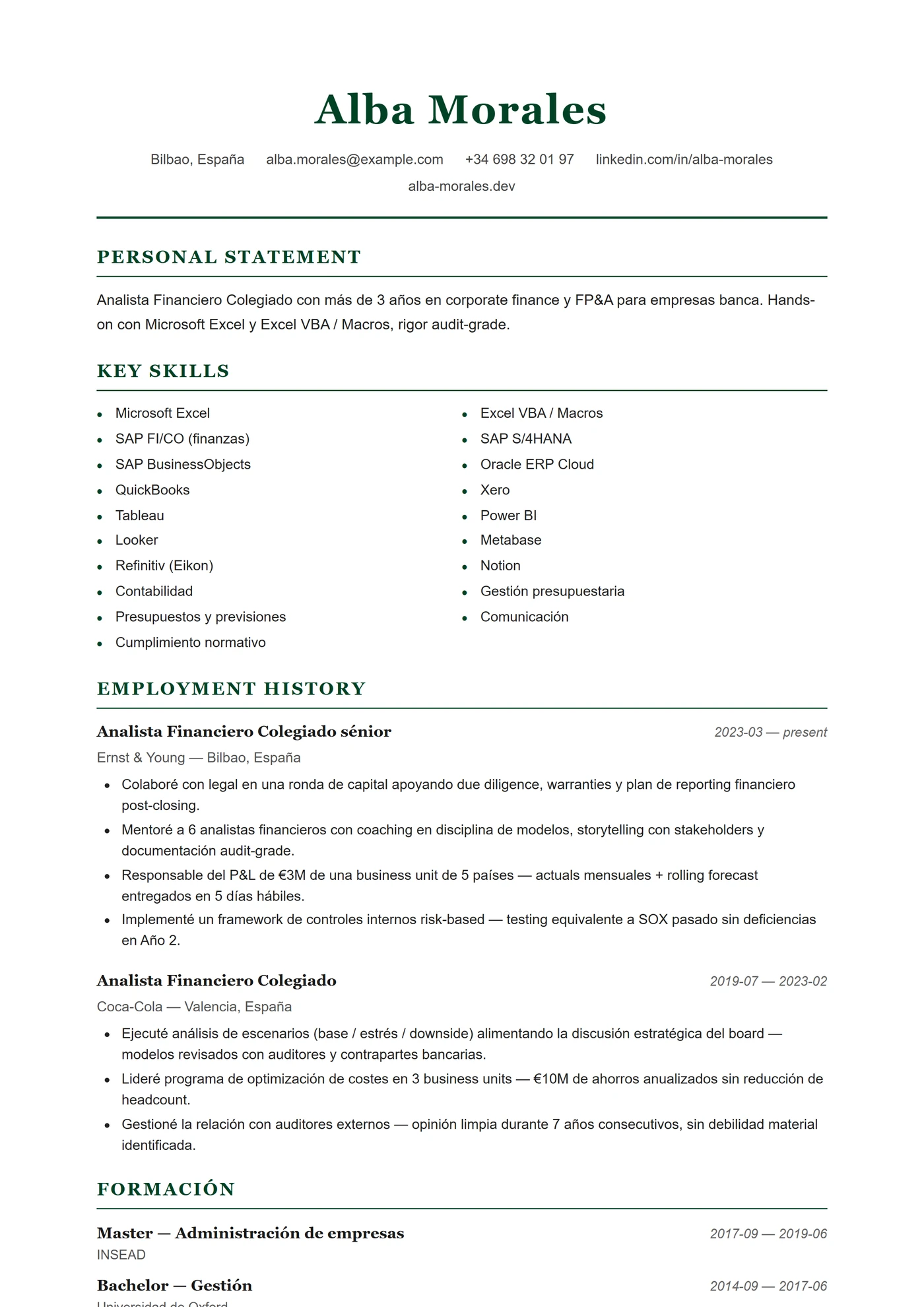 Reino Unido — Plantillas de CV