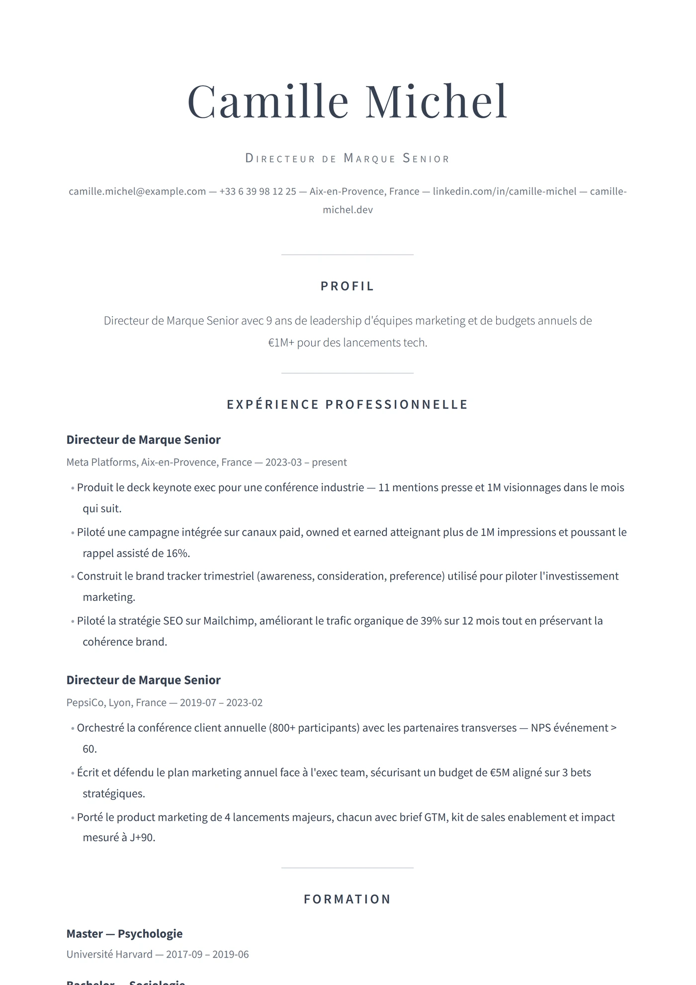 ATS Éditorial — Modèles de CV