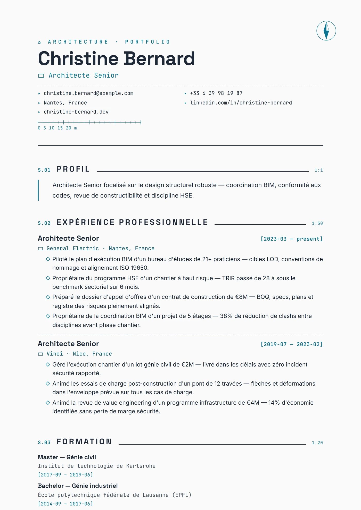 Industrie — Architecture — Modèles de CV