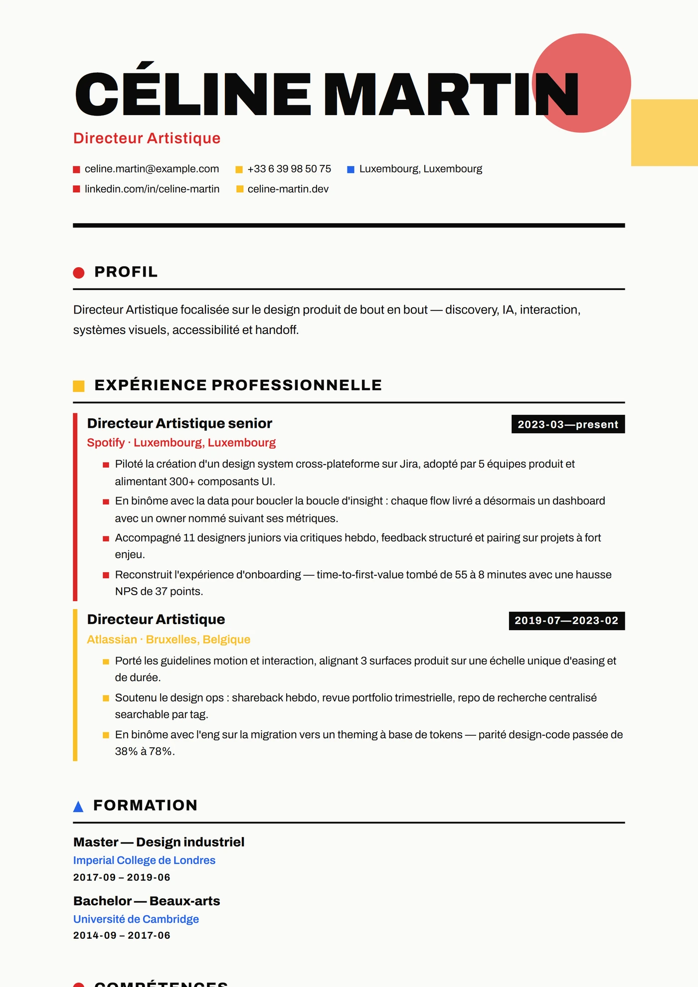 Moderne Bauhaus — Modèles de CV