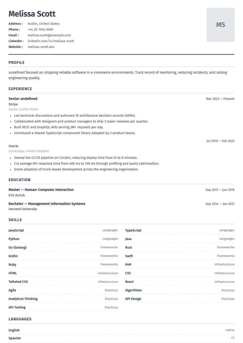 Alemania — Plantillas de CV
