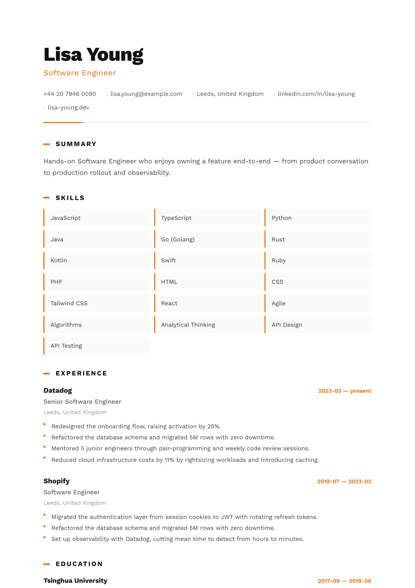 Pays-Bas — Modèles de CV