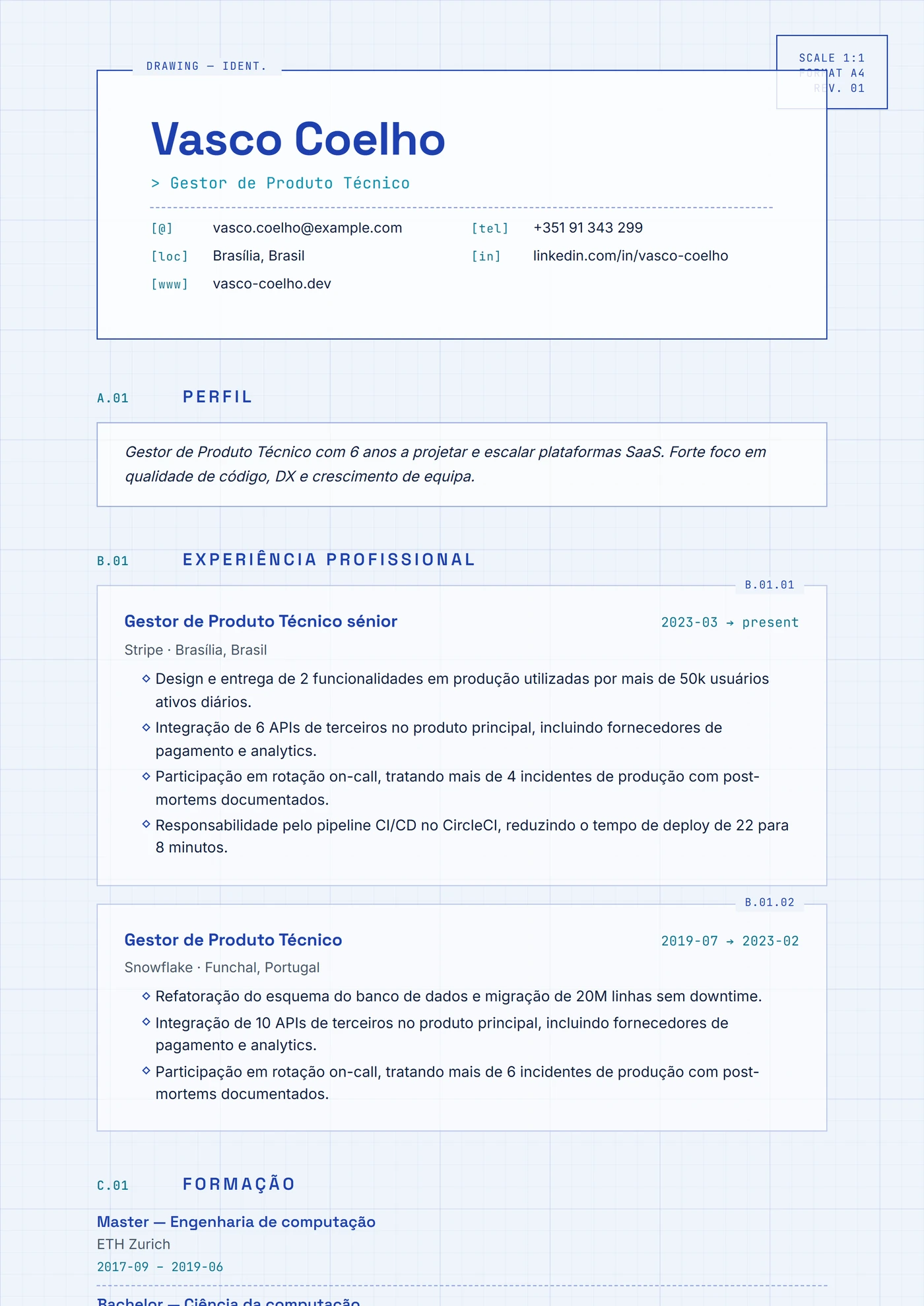 ATS Planta — Modelos de currículo